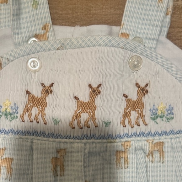 Like New House of Hatten Boys One Piece Smocked Outfit Size 6 Months - Picture 4 of 6